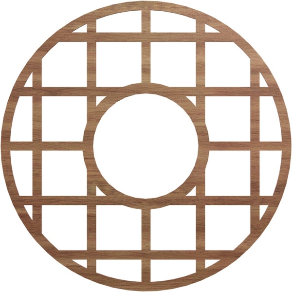 Ekena Millwork O'Neal Wood Fretwork Pierced Ceiling Medallion, Walnut, 38"OD x 13 3/4"ID x 1/4"T CMWP38X38X0250ONWA - main